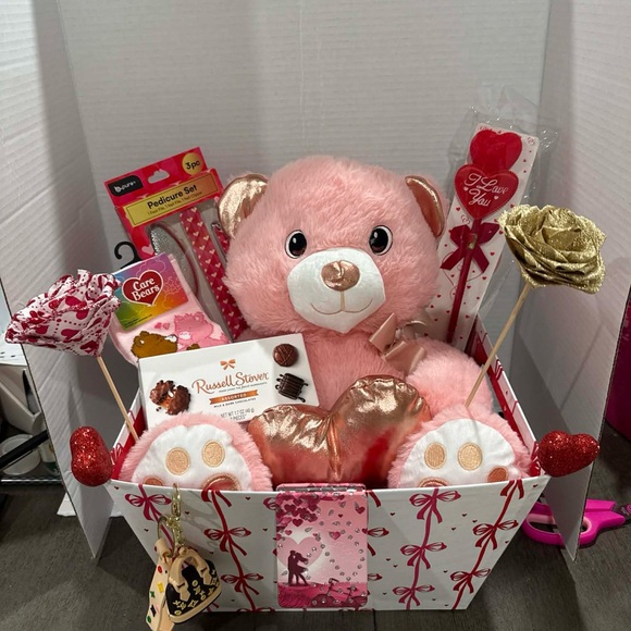 Mix brands Other - Pink Teddy Bear Valentine's Day Gift Basket Set